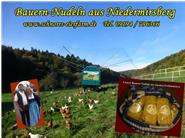 Bauern-Nudeln aus eigenen Freiland-Eiern hergestellt.