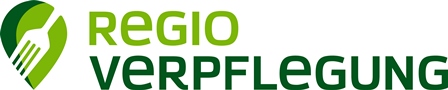 Logo von Regio-Verpflegung, grüne Schrift auf weißem Hintergrund.