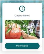 Unter der Rubrik Gastro News: Gastronom-sucht-Landwirt / Landwirt-sucht-Gastronom können Sie sich gerne um die Aufnahme Ihres Firmenprofils bewerben oder als Gastronom nach Bio oder Demeter erzeugten Produkten stöbern.
